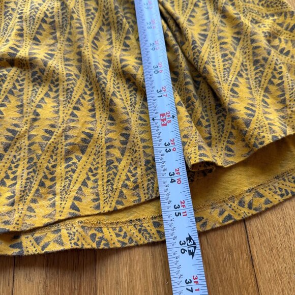 Anthropologie Daily Practice Size L Yellow & Gray Aztec Blouson Mini Dress - Picture 6 of 16